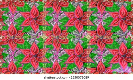 Raster seamless pattern with pink tulip flowers. Best for wrapping paper. Spring tender design for natural cosmetics, perfume, florist shop. Can be used as greeting or wedding background. - Powered by Shutterstock