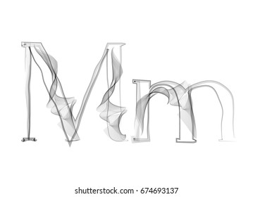 Raster Smoke Haze Letter Font Type Stock Illustration 674693137 ...