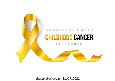 Raster version. Banner with Childhood Cancer Awareness Realistic Ribbon. Design Template for Info-graphics or Websites Magazines
 - Powered by Shutterstock