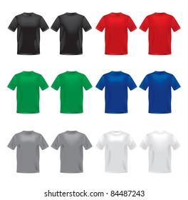 Mens Tshirt Set Template Layout Mens Stock Vector (Royalty Free) 767437867