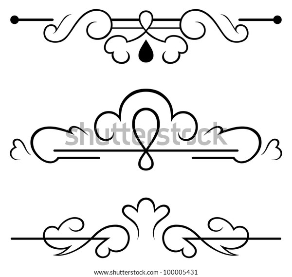 raster version: decorative
elements - Elements for design in vintage style to embellish your
layout