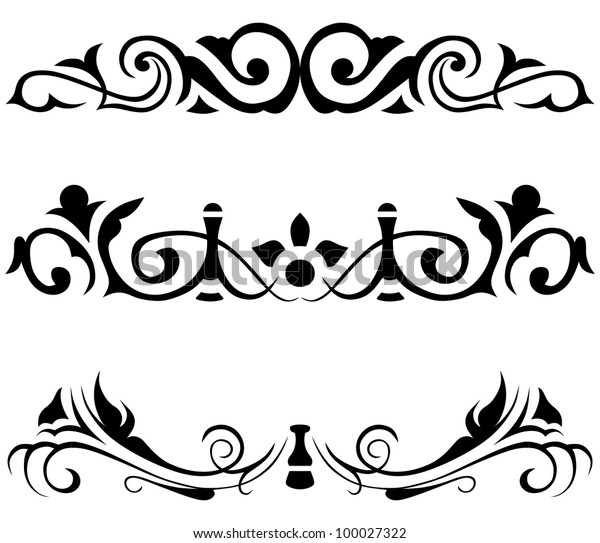raster version: decorative
elements - Elements for design in vintage style to embellish your
layout