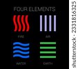 4 elements icons