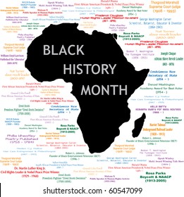 Raster version Illustration for black history month including names, time periods and what each person did. See others in this series. Makes a great poster large print.
