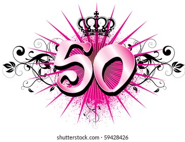 Raster version Illustration for Special Birthdays Anniversaries and Occasions. Great for t-shirt or cards. - Powered by Shutterstock