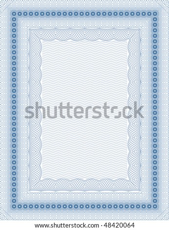 raster version of secure blank guilloche certificate