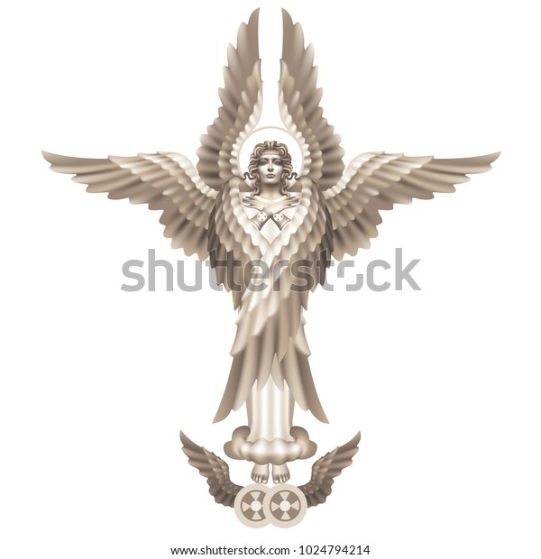 Raster Version Seraphim Highest Angelic Rank Stock Illustration 1024794214