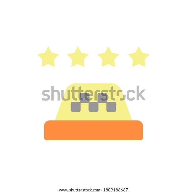 Rating, stars icon. Simple color illustration\
elements of taxi service icons for ui and ux, website or mobile\
application