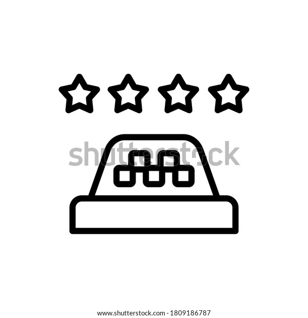 Rating, stars icon. Simple line, outline\
illustration elements of taxi service icons for ui and ux, website\
or mobile\
application