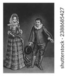 Raymond Poisson and an Actress, Jacob Gole, 1670 - 1724 The seventeenth-century French actor Raymond Poisson.