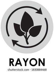 Rayon Fabric Fiber Icon. Natural Based Textile Fibre Symbol