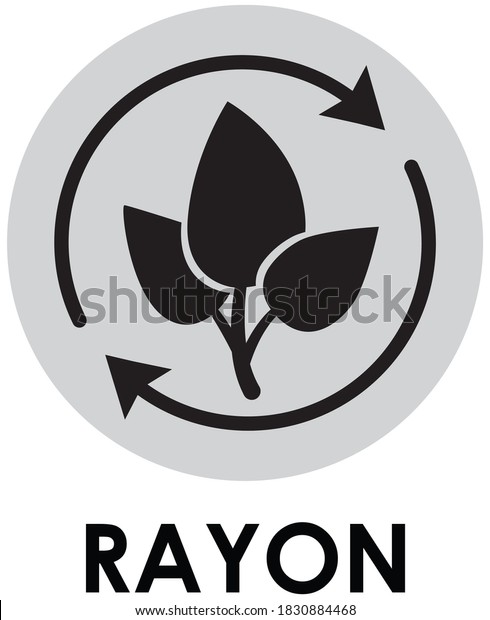 Rayon fabric fiber icon. Natural based textile\
fibre symbol