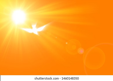 Rays of light and the descent of the holy spirit