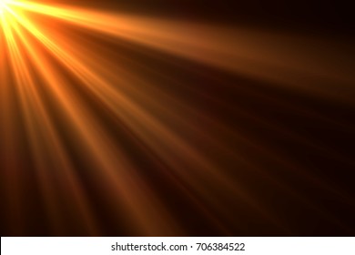Rays light isolated on black background for overlay design 