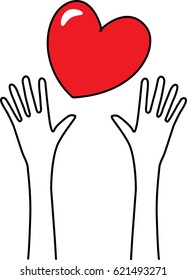 reaching hands love 