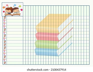 Reading Book Chart Students Stock Illustration 2100437914 | Shutterstock