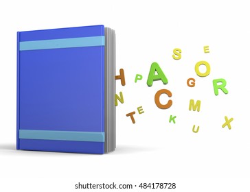 Reading a Book Concept - 3D rendering