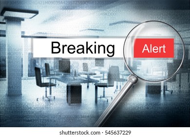 Reading The Word Breaking Browser Search Security Alert 3D Illustration