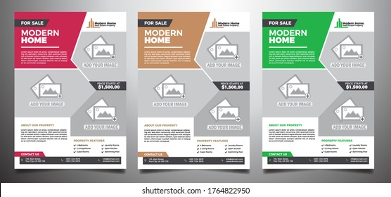 Real Estate Flyer template design - Powered by Shutterstock