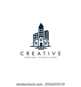 Real estate logo design, simple modern home house logo vector design - Powered by Shutterstock