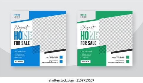 Real estate property social media post template - Powered by Shutterstock