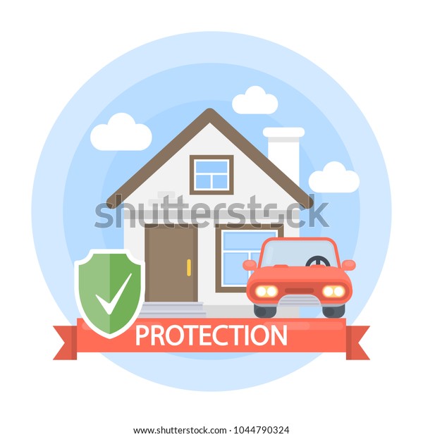 Real estate\
protection. House and car are\
safe.