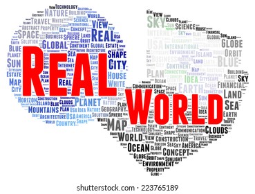 Real World Word Cloud Shape Concept