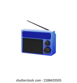 Realist 3d Rendering Vintage Radio Icon On Isolated White Background