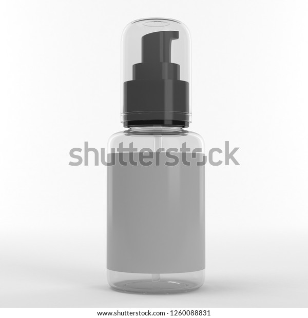 Download Realistic 3d Cosmetic Black Glass Bottle Stock Illustration 1260088831