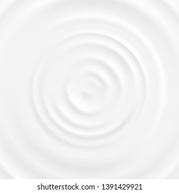 Realistic 3d Detailed White Milk Round Ripples Top Closeup View. illustration of Curved Surface Dairy Product