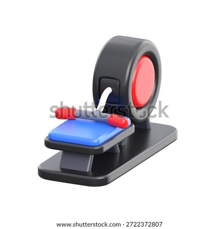 A realistic 3d icon of rowing machine for endurance training