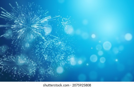 Realistic 3D illustration colorful firework pyrotechnic night dark sky with smoke on isolated black background wallpaper use celebrate happy new year  countdown festival anniversary birthday party - Powered by Shutterstock