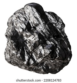 Realistic 3D Illustration Of The Zinc Nugget Isolated On White