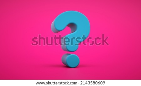 Realistic 3D question mark. Have a question, FAQ and QA. question sign