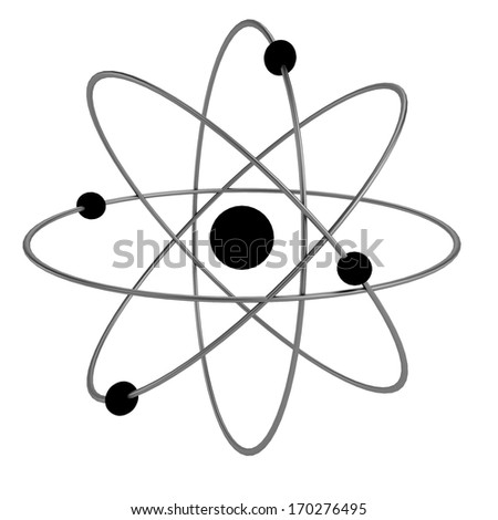 realistic 3d render of atom