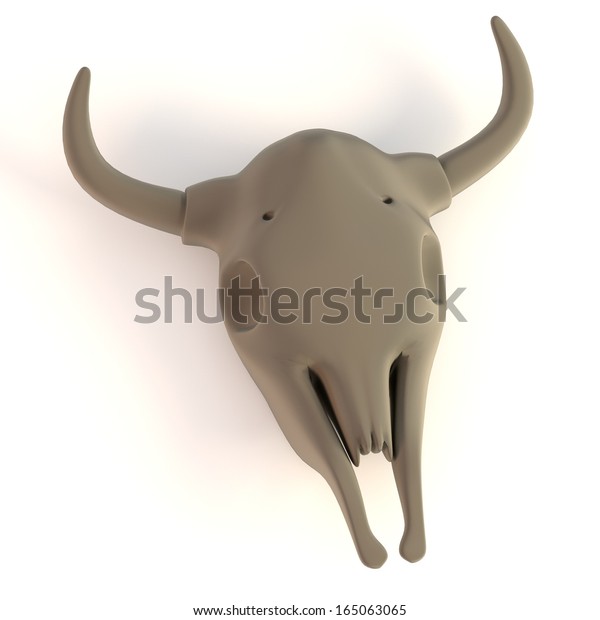 Realistic 3d Render Cow Skull Stock Illustration 165063065