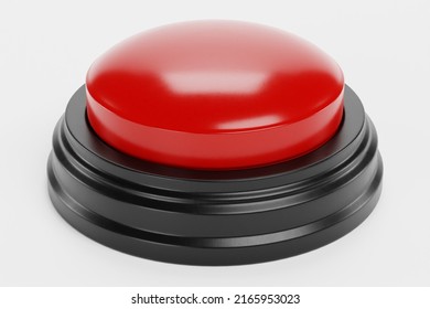 Realistic 3D Render of Emergency Button