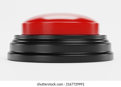 Realistic 3D Render of Emergency Button