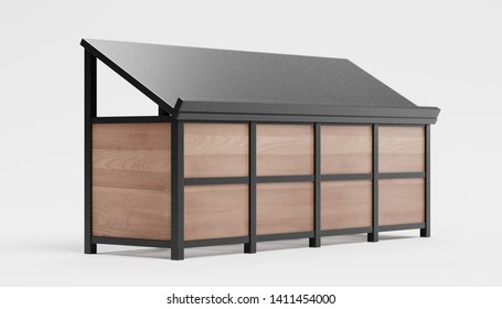 Realistic 3D Render of Fruit Stand