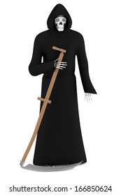 Realistic 3d Render Of Grim Reaper