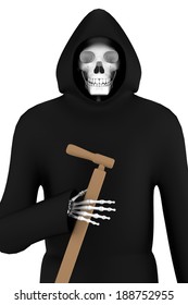 Realistic 3d Render Of Grim Reaper