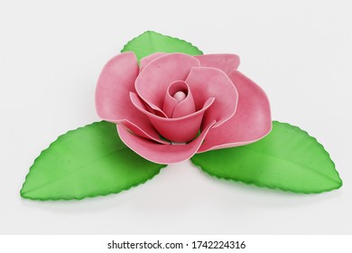 Realistic 3D Render Of Marzipan Rose