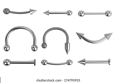 3d Piercing Set Stock Illustration 186685229