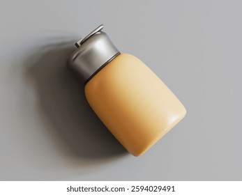 Realistic 3D Render with 3D software Small Mini Vacuum Insulated Water Bottle Portable Leakproof Travel Mug Stainless Steel Cold and Hot Thermal Flask for Kids Children Women School Office Lunch Coffe
