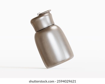 Realistic 3D Render with 3D software Small Mini Vacuum Insulated Water Bottle Portable Leakproof Travel Mug Stainless Steel Cold and Hot Thermal Flask for Kids Children Women School Office Lunch Coffe