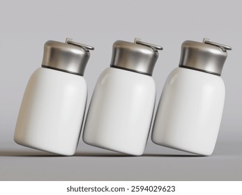 Realistic 3D Render with 3D software Small Mini Vacuum Insulated Water Bottle Portable Leakproof Travel Mug Stainless Steel Cold and Hot Thermal Flask for Kids Children Women School Office Lunch Coffe