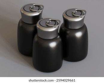 Realistic 3D Render with 3D software Small Mini Vacuum Insulated Water Bottle Portable Leakproof Travel Mug Stainless Steel Cold and Hot Thermal Flask for Kids Children Women School Office Lunch Coffe