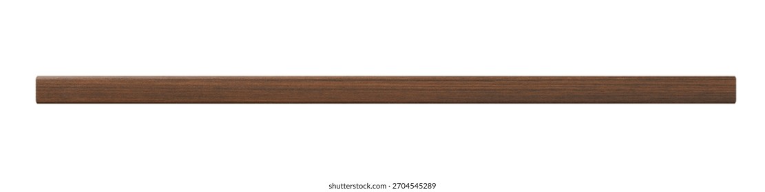 realistic 3d render of a square dark timber beam. structural wooden lumber plank isolated for architectural framing and construction visualization.