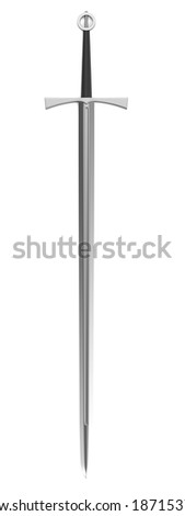 realistic 3d render of sword