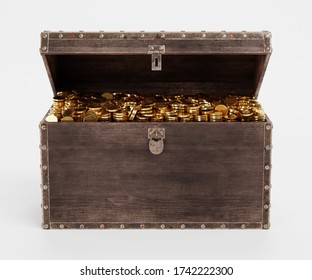 Realistic 3D Render of Treasure Chest